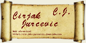 Ćirjak Jurčević vizit kartica